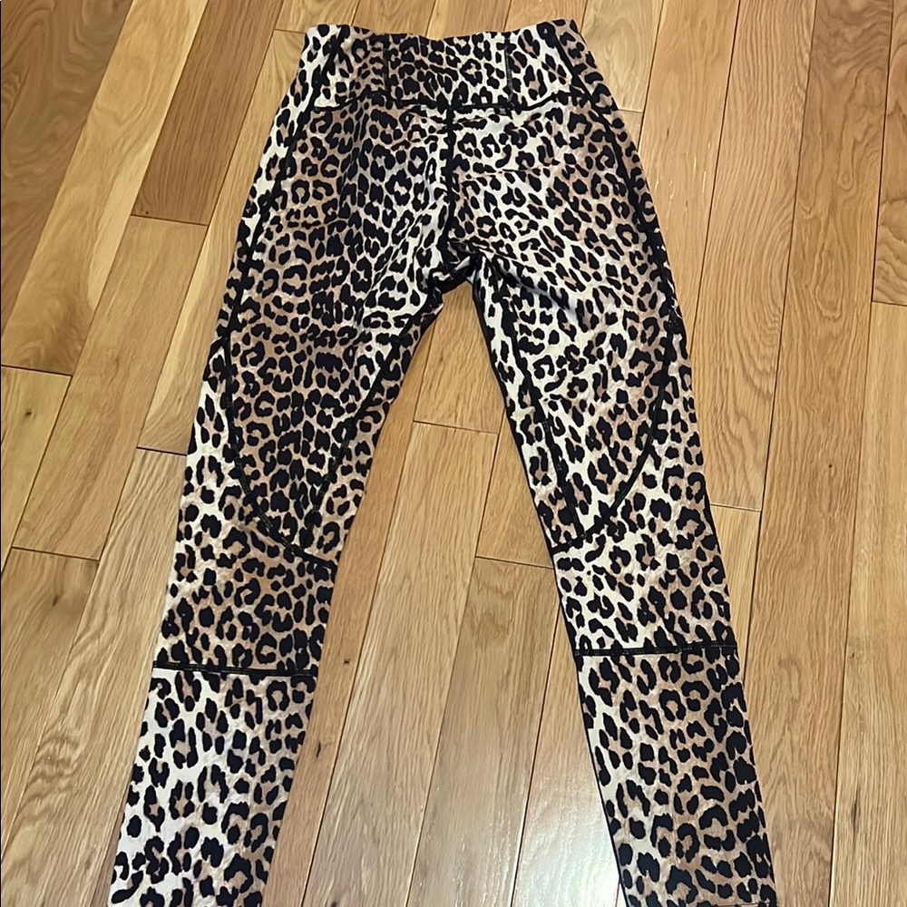 GANNI Leopard Print Kids Leggings - Picture 2 of 4